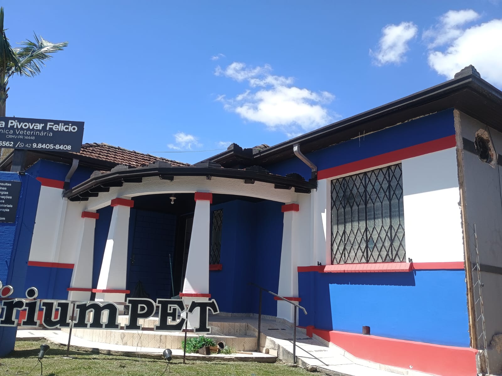 Pintura de fachada comercial em Ponta Grossa